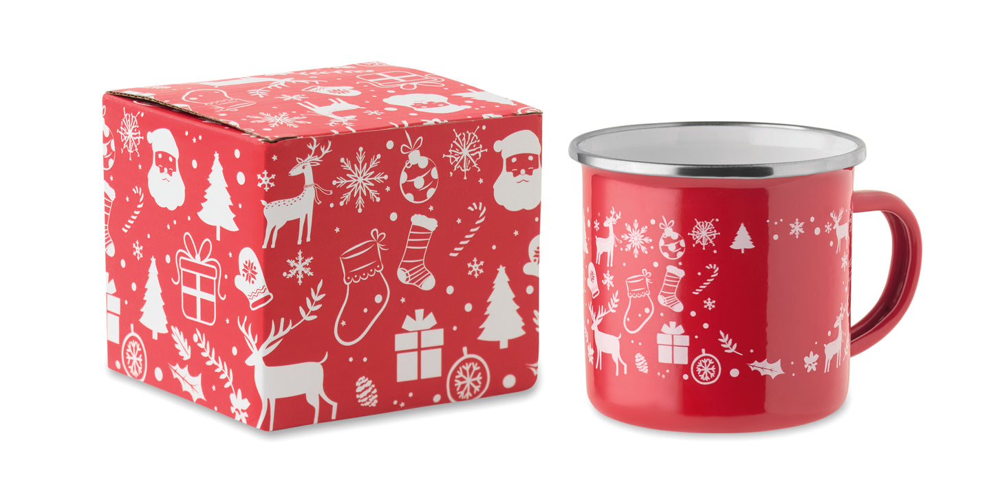 Caneca Esmaltada Natal 300Ml