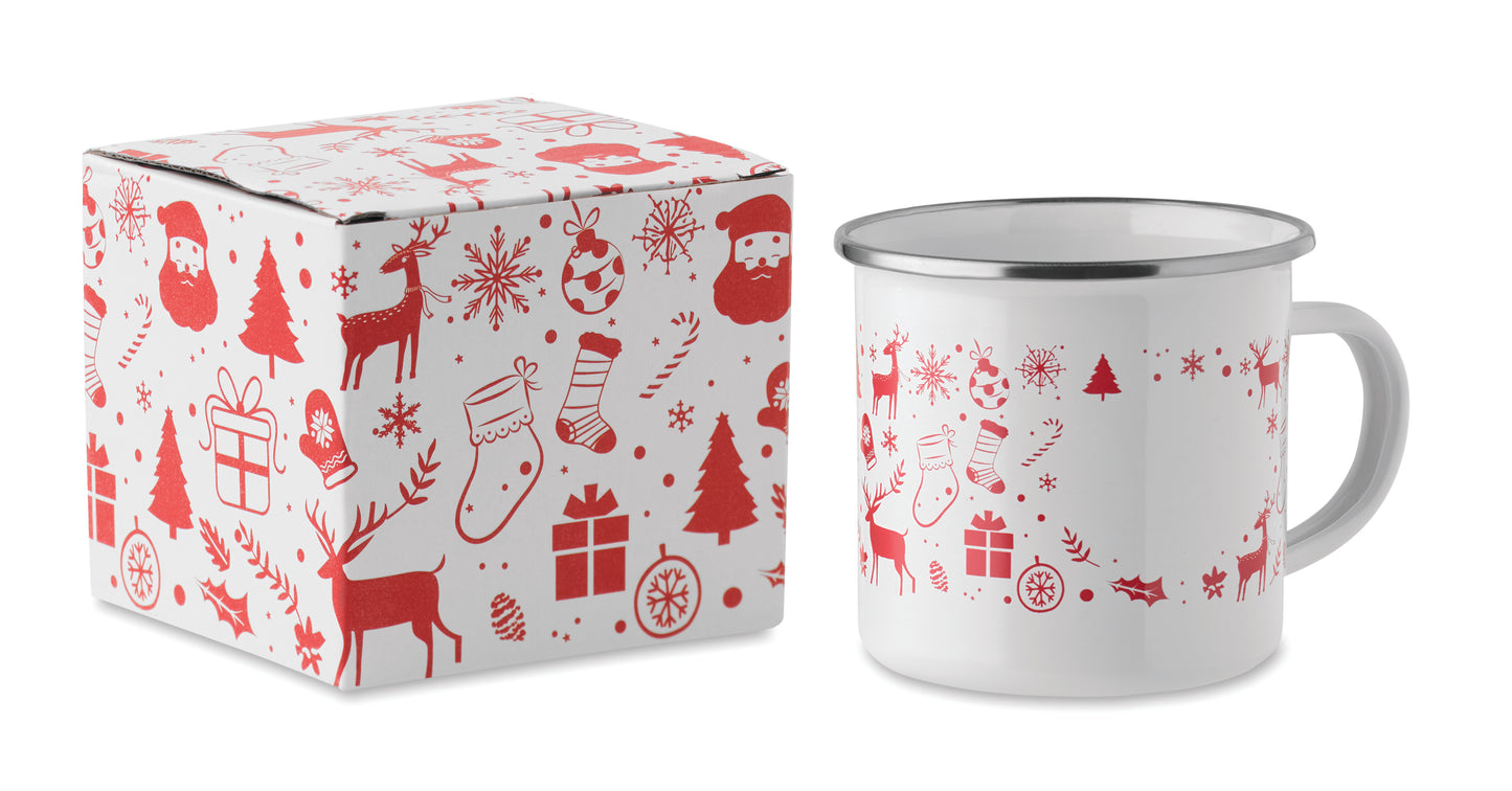 Caneca Esmaltada Natal 300Ml