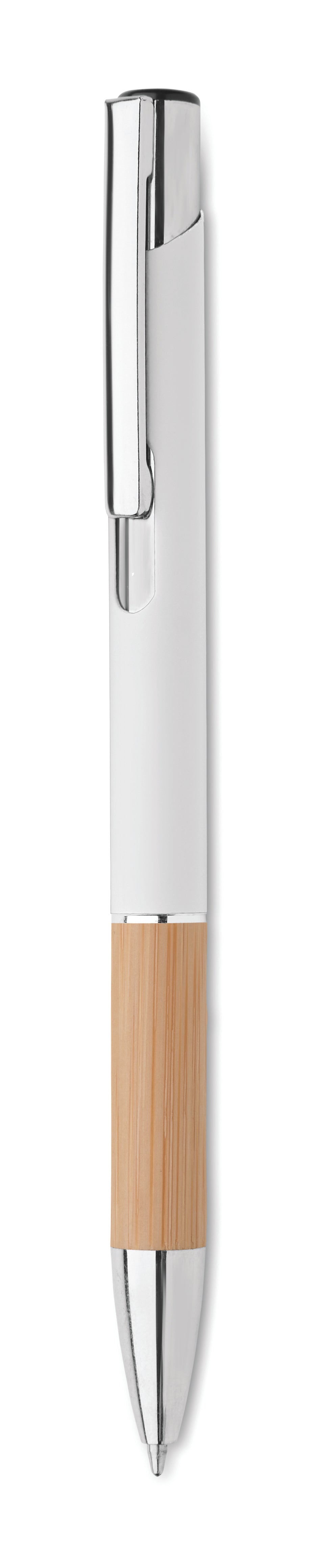 Caneta De Alumínio Com Bambu