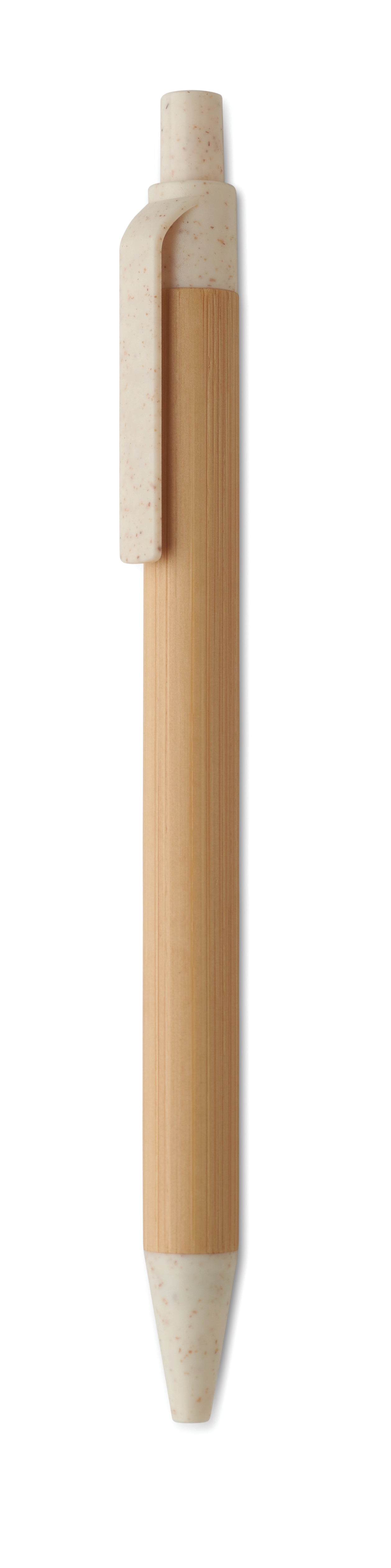 Caneta De Pressão Em Bambu