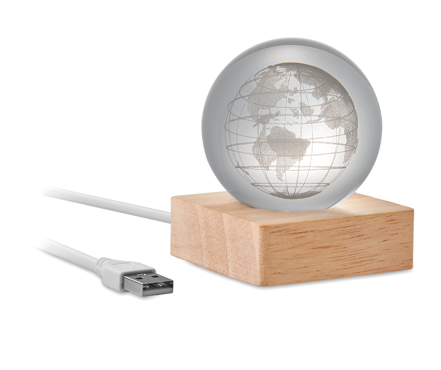 Bola De Vidro Com Globo Led