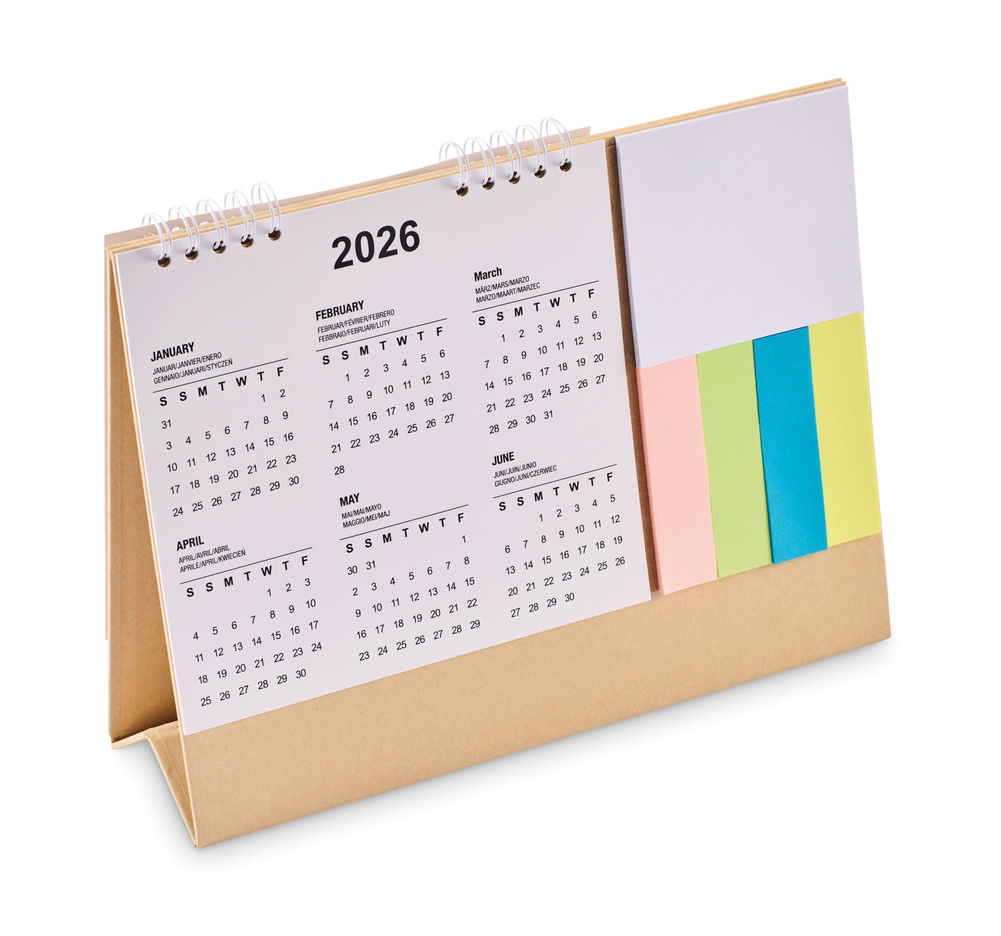 Calendário De Mesa Com Memopad