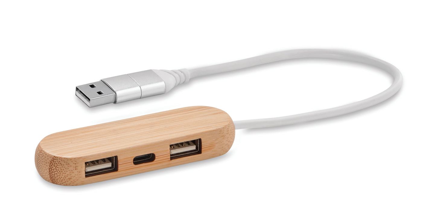 Hub Usb 3 Portas Entrada Dupla
