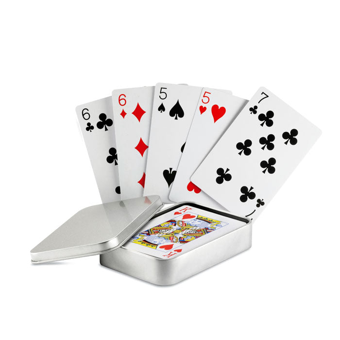 Jogo De Cartas Caixa Metal