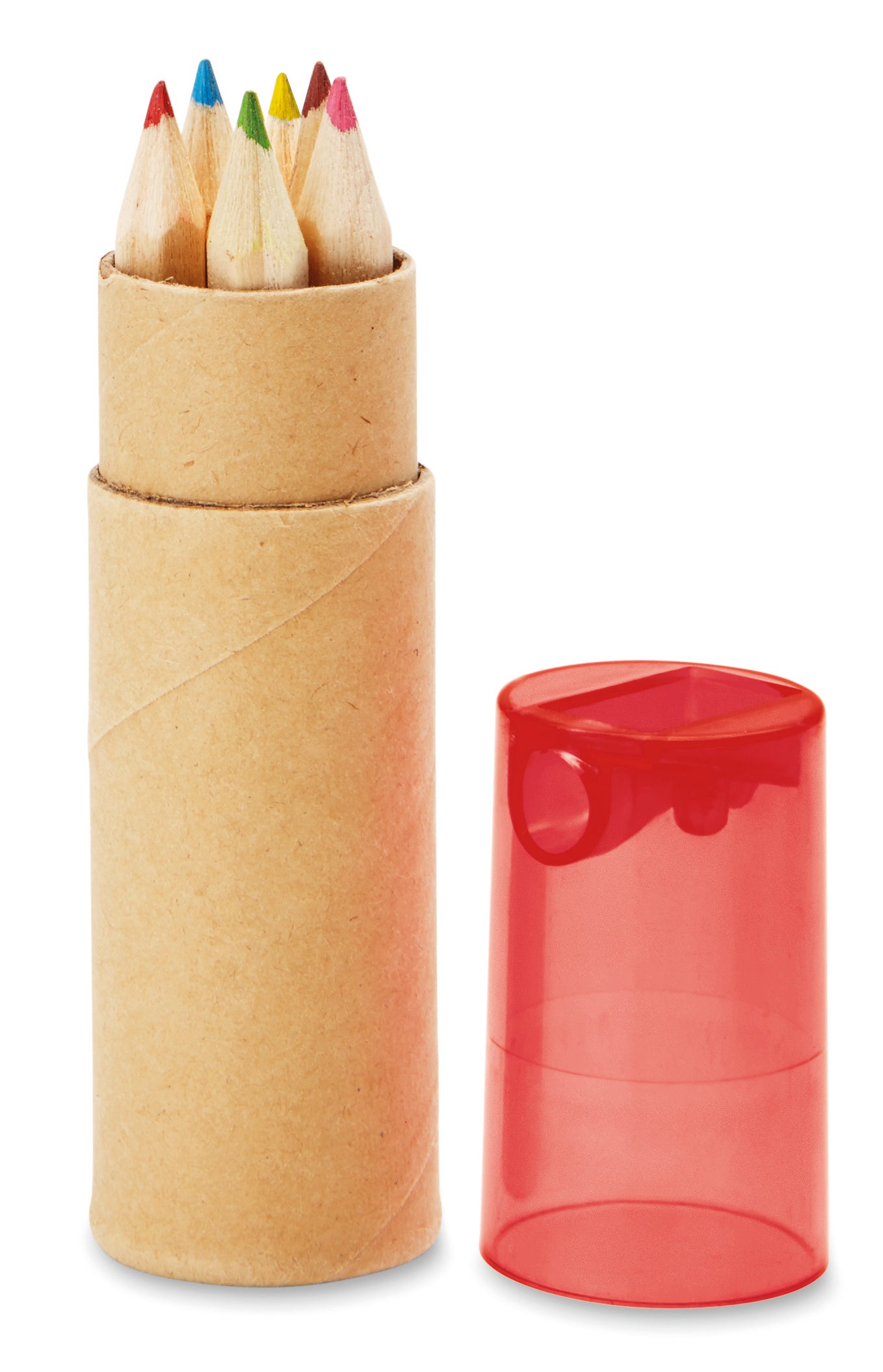 Tubo Com 6 Lápis De Cor